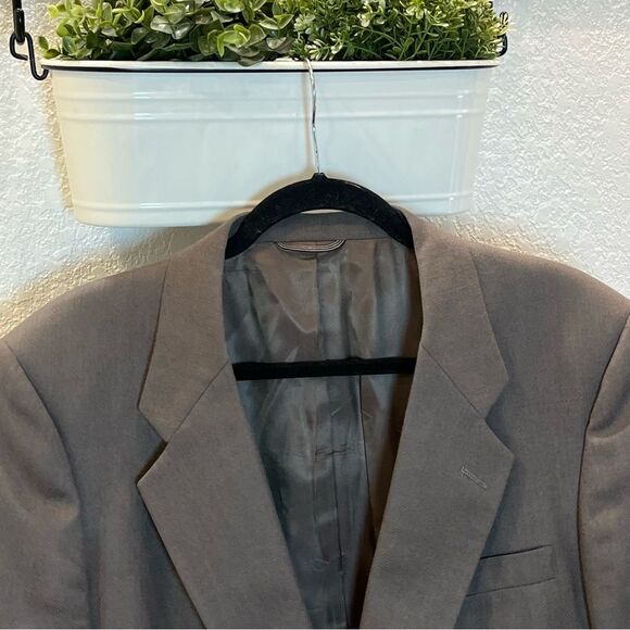 Christian Dior Monsieur Wool 2 Button Suit Jacket Blazer in Taupe size 42R - Picture 3 of 14
